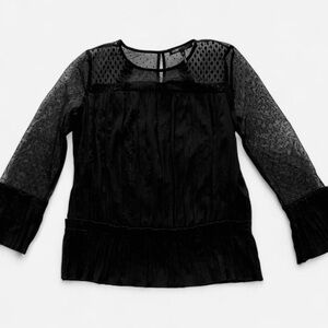 Maje black blouse top